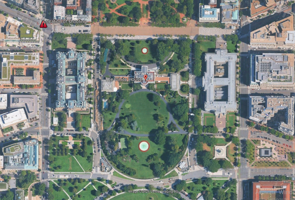 white house shooting incident location