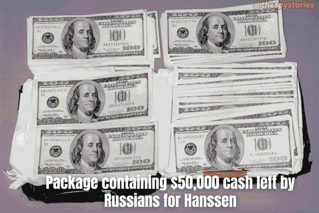 cash left by russians for Robert Hanssen