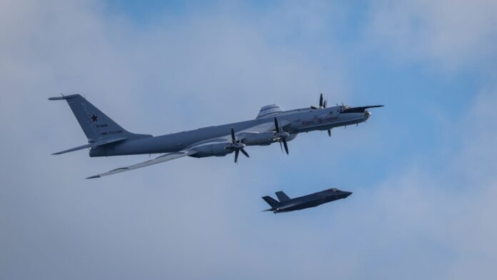 British fighter jet intercepts Russian Russian Tu-142
