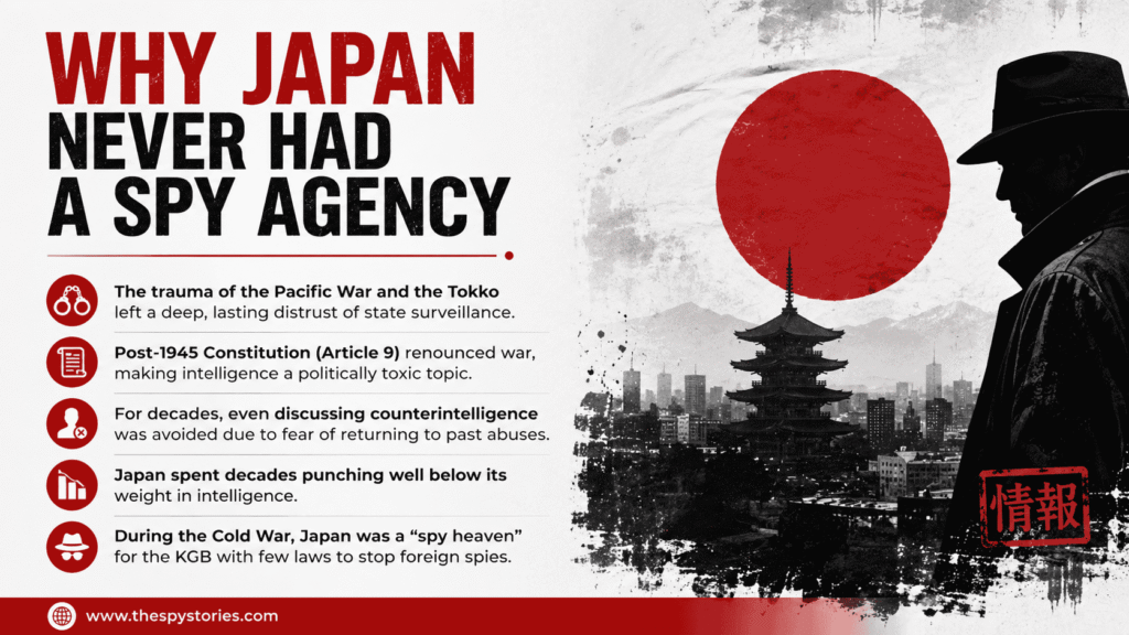 why japan never had a spy agency 